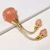 Ágata Rosa Accesorios de Tres Vías Pulsera Collar Colgante Hechos a Mano DIY Accesorios Exquisitos Ágata Rosa de Tres Vías