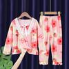 Pijamas para niños, pantalones de manga larga, primavera y otoño, dibujos animados, dulces niñas, bebés, niños medianos y grandes, traje de aire acondicionado para el hogar.