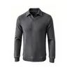 Camiseta casual de manga larga de color liso para hombre de comercio exterior primavera y otoño, sudadera holgada de talla grande para hombre, camiseta básica, camiseta superior para hombre