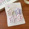 Horquilla de estrella rosa púrpura para niños, pinza bb colorida, para flequillo de niñas, lindos accesorios para el cabello de bebé, horquilla