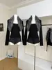 Cárdigan Peludo Negro de Manga Larga Estilo Americano Picante para Mujer, Otoño e Invierno, Puro Deseo, Diseño Ajustado, Top Sexy sin Mangas