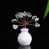 Árvore de Cristal Atacado Cristal Rosa Natural Citrino Cascalho Pequeno Vaso Árvore da Fortuna Decoração de Mesa para Casa Enfeites
