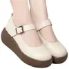 2026 Primavera y Otoño Nuevos Zapatos Casuales Retro de Cuero de Comercio Exterior Plataforma Suela Gruesa Zapatos para Mujer Unisex Zapatos Individuales Transfronterizo