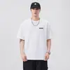 Nova Camiseta de Manga Curta para Homens 2026, Versátil e na Moda com Estampa de Letras, Camiseta Casual Resistente