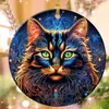 Etiqueta colgante plana acrílica para árbol de Navidad transfronteriza adornos decorativos redondos acrílicos para regalo