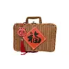 Mala de Rattan Imitação Caixa de Presente de Rattan Manual Embalagem Guofeng Cesta de Armazenamento Ano do Coelho Caixa de Presente Criativa de Rattan