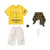 Ropa de Moda Hip-Hop para Niños Niños Verano Americano Traje Hip-Hop Niñas Fresco Atractivo Callejera Infantil Abrigo Hiphop