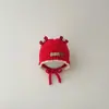 Gorro coreano para bebé Qiunan Otoño e Invierno Nuevo de Punto de Cereza Protección para Orejas de Bebé Gorro de Lana Venta al por Mayor