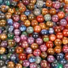Acessórios de joalheria DIY imitação olho de gato contas redondas furo reto glitter em pó fino resina contas soltas material de pulseira de miçangas feita à mão