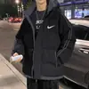 Colaboración Transfronteriza Dropshipping Estilo Juvenil Estudiante Talla Grande Holgada Engrosada Cálida Chaqueta con Capucha para Hombre 1699