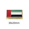 Insígnia de metal com bandeira dos Emirados Árabes Unidos transfronteiriça acessórios de vestuário presentes adesivos para celular fabricantes de origem atacado personalização