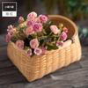 Pequeño Ramo de Flores Artificiales de Clavel e Hortensia Flor Flor de Plástico Arreglo Floral Decoración para el Hogar Decoración para Sala de Estar Flor Falsa de Tela de Seda