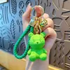 Llavero Colgante Oso Violento de Dibujos Animados de Resina Encanto para Bolso de Pareja Cordón para Llave de Coche Colgante para Teléfono Pequeño Regalo