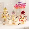 Árvore de Natal flocado terno rosa enfeites de Natal para mesa presente decoração de Árvore de Natal mini Árvore de Natal