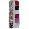 12 Rejillas de Decoraciones para Uñas con Purpurina en Forma de Estrella, Mismo Estilo que Haili, Decoraciones para Uñas con Purpurina Blanca y Plateada de Estrella de Cinco Puntas Láser