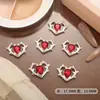 Decoraciones de Diamantes para Uñas Corazón de Espina Accesorios de Aleación Corazón Hueco Puntiagudo Cristales de Pedrería Incrustados con Diamantes Pequeñas Decoraciones para Uñas