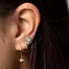 Aretes Redondos Micro-Incrustados de Aguja de Plata S925 Estilo Caliente Transfronterizo Europeo y Americano Aretes de Moda Personalizados Aretes Joyería para Mujer