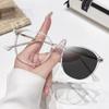 Gafas de Colores con Montura Ovalada Ultraligera para Mujer Sin Maquillaje, Look Adelgazante Gafas Planas de Montura Grande, Tendencia Coreana Gafas Planas de Colores que Cambian de Color con Luz Azul