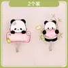 Gancho de Panda Lindo para Sala de Estar y Dormitorio Adhesivo de Pared Sin Costuras Montado en Pared Doméstico Sin Taladro Fuerte Capacidad de Carga Gancho Adhesivo