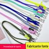 Personalidade de fábrica Moda estilo Hong Kong cor contrastante celular cordão longo gancho duplo transversal à prova de queda corrente de celular cordão de câmera produto novo