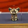 Latón Retro Ratón Atractor de Fortuna Cobre Adornos Artesanías para Escritorio del Oficina Muebles para el Hogar Venta al por Mayor