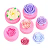Molde de silicona de flor de gardenia y rosa para velas de yeso de aromaterapia DIY, adornos de resina y decoraciones de pastel de fondant