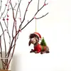 Nuevo Acrílico Plano Transfronterizo Mundo Animal Colgante Fiesta de Navidad Adorno para Árbol de Navidad