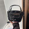 2025 Primavera Nueva Moda Versátil Bolso de Hombro Europeo y Americano Bolso Tipo Cubo Bolso Cruzado Bolso de Mano Multifuncional Bolso Pequeño