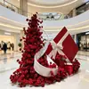 Decoración Floral Artificial en Forma de Corazón con Rosas para el Día de San Valentín para Centros Comerciales, Lugares Turísticos, Salones de Bodas y Puntos Fotográficos para Eventos