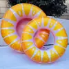 Anillo de Natación de Fruta de Verano Combinación Anillo de Natación de Sandía Naranja Limón Engrosado de Capa Única Anillo de Natación Pvc para Niños
