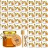 Al por mayor En stock Mini Tarro de Miel Transparente de Vidrio Set de Mermelada Botella Dispensadora 45ml Botella Dispensadora de Alimentos Hexagonal