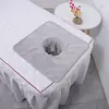 Cama de Salón de Belleza con Agujero para Toalla Masaje de Salud Masaje con Agujero Cortina Spa Club Toalla con Logo Grabado con Agujero Toalla para Tumbarse