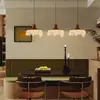 Lámpara de araña para restaurante estilo francés, Lámpara de araña vintage de nogal, Lámpara de araña para dormitorio, pasillo, mesita de noche, Lámparas antiguas, LED