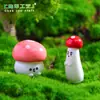 Paisagem Micro Paisagística Divertida de Cogumelos Figuras Ornamentos de Mesa Jardinagem com Musgo Decoração DIY Acessórios