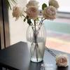 Jarrón de Vidrio Transparente Sencillo con un Estilo Vintage Ins de Alta Gama, Alto Valor Estético Adorno Hidropónico Decoración Flores al por Mayor