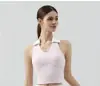 Roupas de Dança Transfronteiriças Sutiã Fixo com Bojo Decote Halter Tênis Badminton Costas Abertas Fitness Colete Esportivo Pilates Yoga