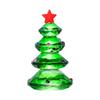 Artesanías de Vidrio Suministros Navideños Muñeco de Nieve con Sombrero Rojo con Diamante Árbol de Navidad Verde Regalos Festivos Adornos de Cristal
