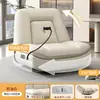 Sillón sofá individual, sofá cápsula espacial, sofá reclinable eléctrico giratorio para sala de estar, mecedora multifuncional de cuero WY