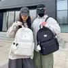 Mochila estudantil fresca e simples em cor sólida estilo floresta, mochila casual versátil japonesa para meninas, mochila de grande capacidade estilo faculdade