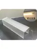 Tira de Luz Decorativa Ranurada en Forma de U/L Blanca Mate Translúcida con Ranura Placa Cubierta de Canal de Luz Acrílico Pantalla Flexible