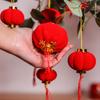 Decoraciones Colgantes de Año Nuevo 2027 Plástico Terciopelo Cadena de Farolillos Pequeños para Año Nuevo y Festival de Primavera Decoración de Árbol de Farolillos de Terciopelo Decoración de Bonsái