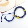 Pulseira Estilo Xizang com Mantra de Seis Palavras, Fio Vermelho, Fio de Algodão Torcido à Mão, Sino, Corda de Pendurar Thangka Tecida à Mão Estilo Xizang para Homens e Mulheres