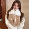 Bufanda Original de Peluche Otoño/Invierno 2024 para Mujer, Versátil Versión Coreana de Invierno Calentador de Cuello Estilo Coreano Hecho a Mano Estilo Nacional