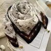 Bufanda Cuadrada Pequeña de Moda y Elegante, Bufanda de Algodón y Seda Estilo Coreano con Cierre Magnético, Bufanda Versátil para el Cuello, Protector Delgado para el Cuello, Sensación de Alta Gama, Bufanda Pequeña