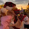 Agente de Compras da Disney para Faixas de Cabelo Shelliemay, Faixas de Cabeça de Pelúcia com Laço do Ursinho Duffy Fofo, Acessórios de Cabelo para Lavar o Rosto de Parque de Diversões