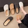 Sandalias Baotou Mary Jane de Tacón Plano para Mujer 2025 Nuevas Sandalias de Verano Estilo Francés con Falda Zapatos de Media Copa