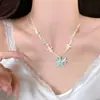 Collar de Árbol de Coco Estilo Vacaciones en la Costa Brisa Marina para Mujer, Cadena Única y Dulce para la Clavícula Floral