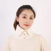 Moda Otoño e Invierno Nueva Bufanda de Lana con Botones de Cuello Alto para Hombre y Mujer Cálida Tejida Cuello Falso Protección del Cuello Manga de Cuello de Jersey
