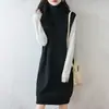 Nuevo Chaleco de Lana de Cuello Alto para Mujer Otoño/Invierno 2026, Chaleco de Punto sin Mangas 100% Lana