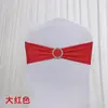 Flor sin corbata para respaldo de silla Hebilla de respaldo de silla Hebilla de diamante de lazo Cinturón Ceremonia de boda Exposición Funda elástica para silla Tela decorativa para respaldo